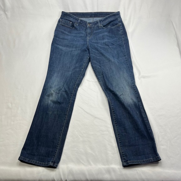 Levi's Denim - Levi's Straight Leg‎ Jeans Blue Dark Wash Mid Rise Denim 14 34x31
